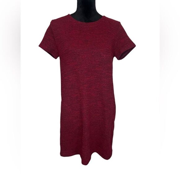 LOFT RED SHIFT KNEE LENGTH BOW TIE BACK CLASSIC & COMFY WOMENS DRESS SIZE 8 - Picture 5 of 9